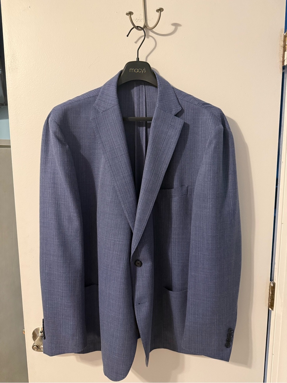 Hickey Freeman Slate Blue Notch Lapel Sport Coat